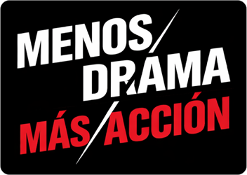 Logo de Menos drama, más acción